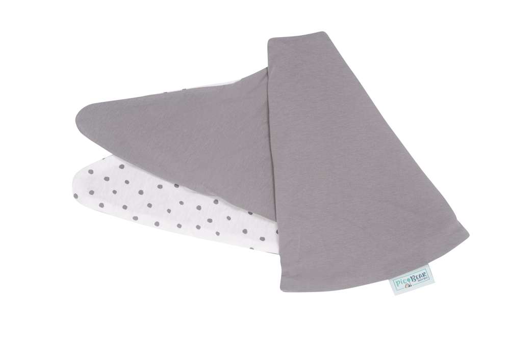 611-E-110A pic Bear Ersatzbezug fuer Stillmond, Punkte grau mit Metall Jersey