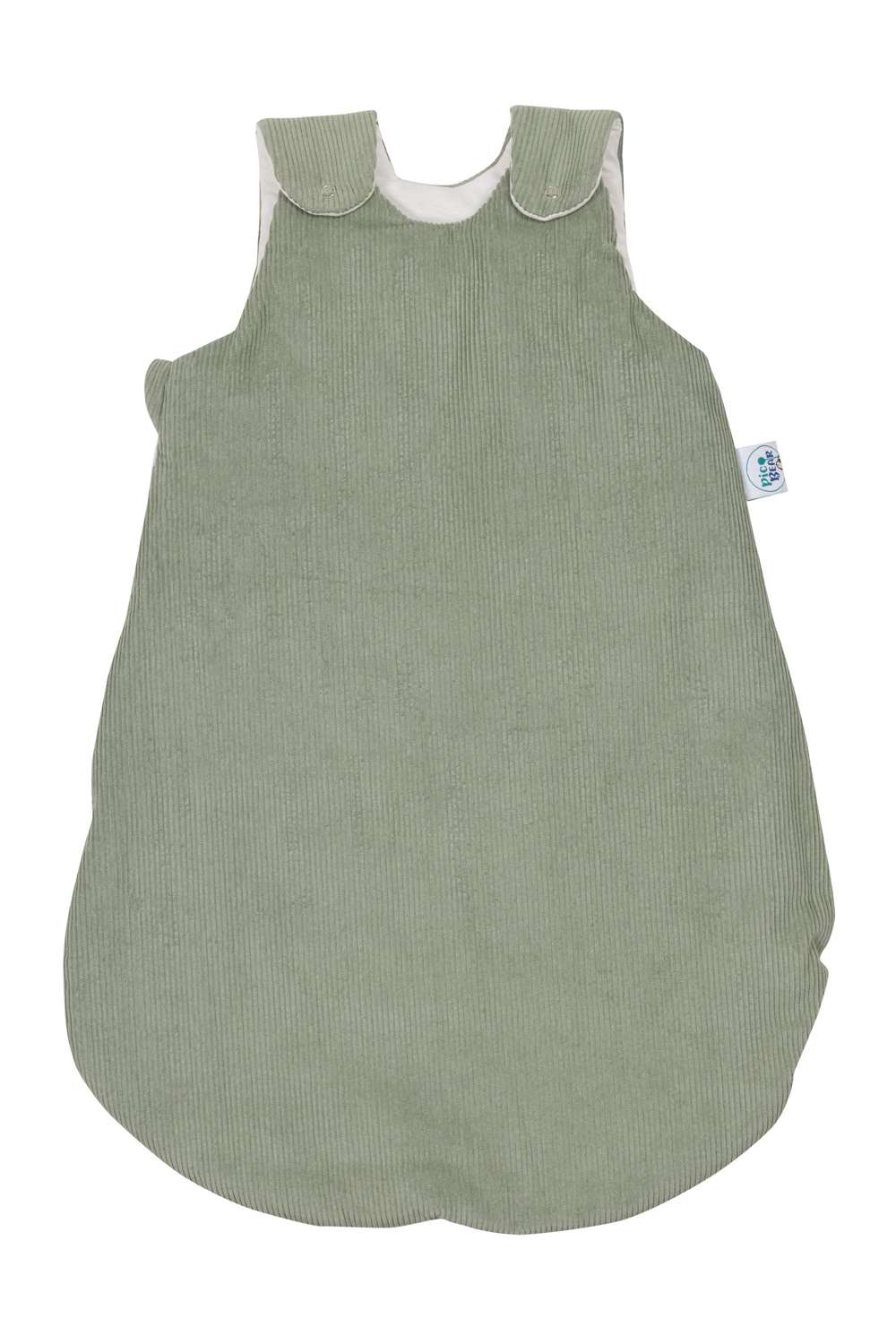 613-203 pic Bear Babyschlafsack mitwachsend - atmungsaktiv, Kord frosty green, 62/68