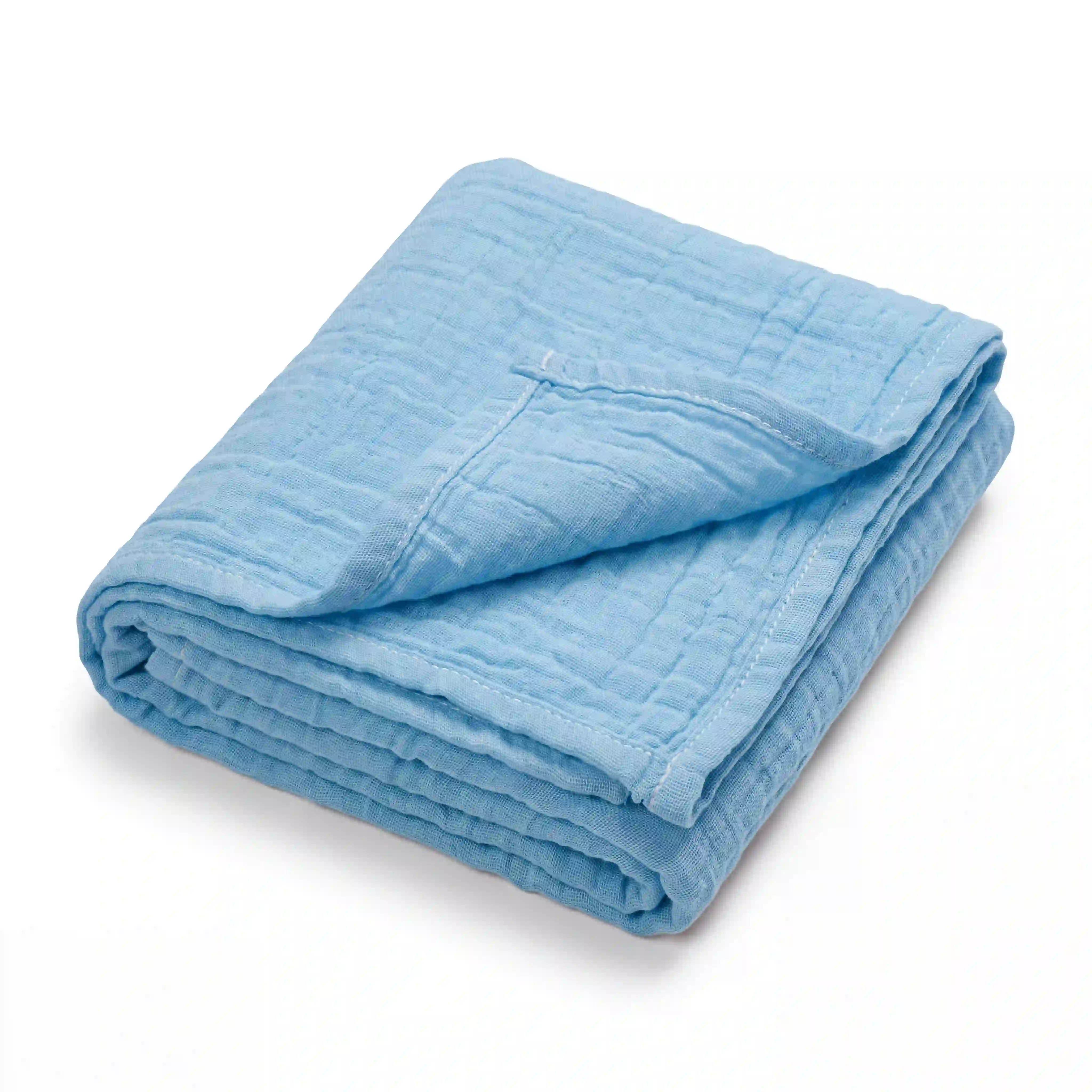 pic Bear Babydecke Kuscheldecke 70x100cm, airy blue Musselin