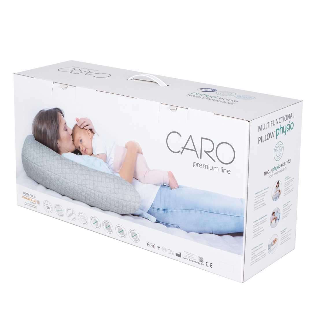 Stillkissen CARO 190 x 35 cm zertifiziert Farbe: Grau-Navy