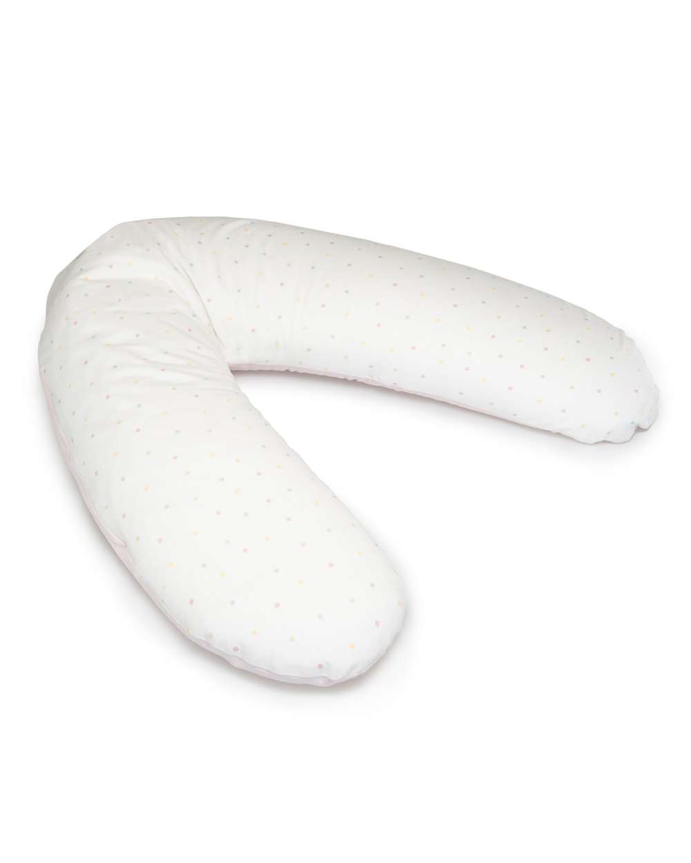 616-109G pic Bear Stillkissen PREMIUM 194 cm, Punkte Bunt + Unterseite Milkypink