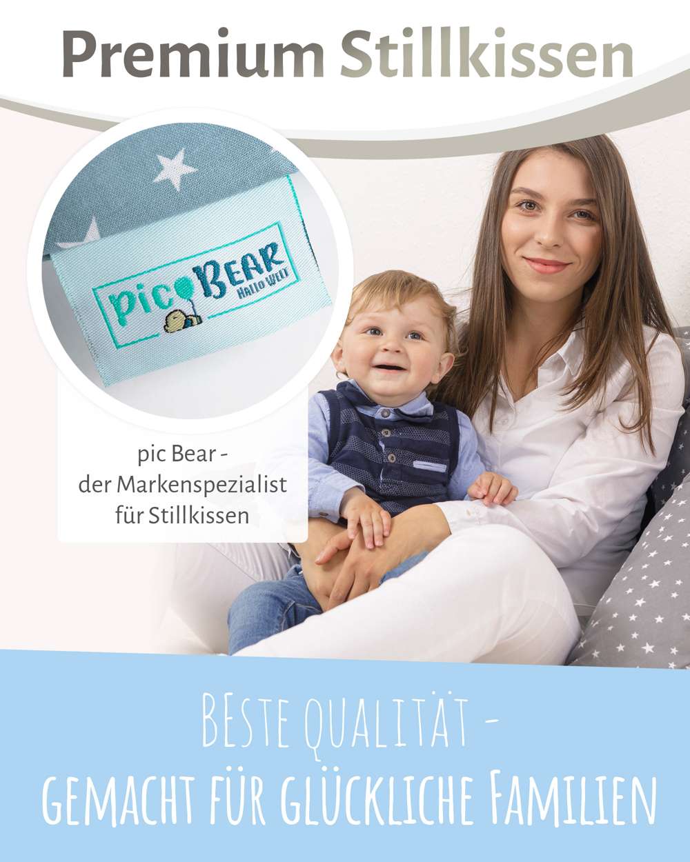 pic Bear Stillkissen Medium 170 cm, Altrosa