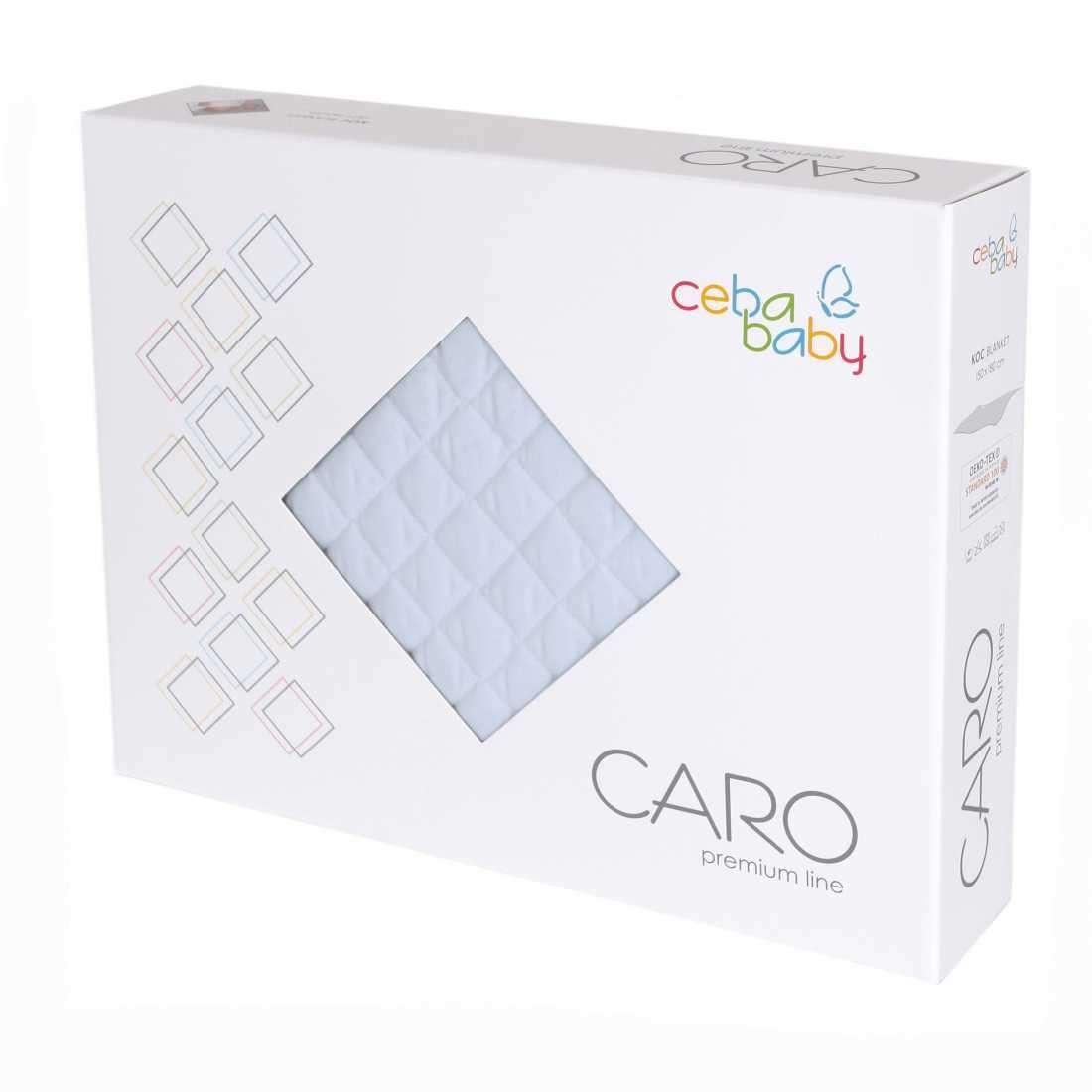 Decke CARO 150 x 180 cm OEKO-TEX® STANDARD 100 zertifiziert Farbe: Blau