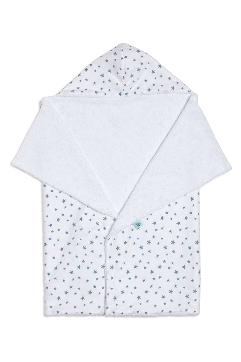 pic Bear Baby-Bade-Kapuzenhandtuch 70 cm x 110 cm, Sterne weiss citadel