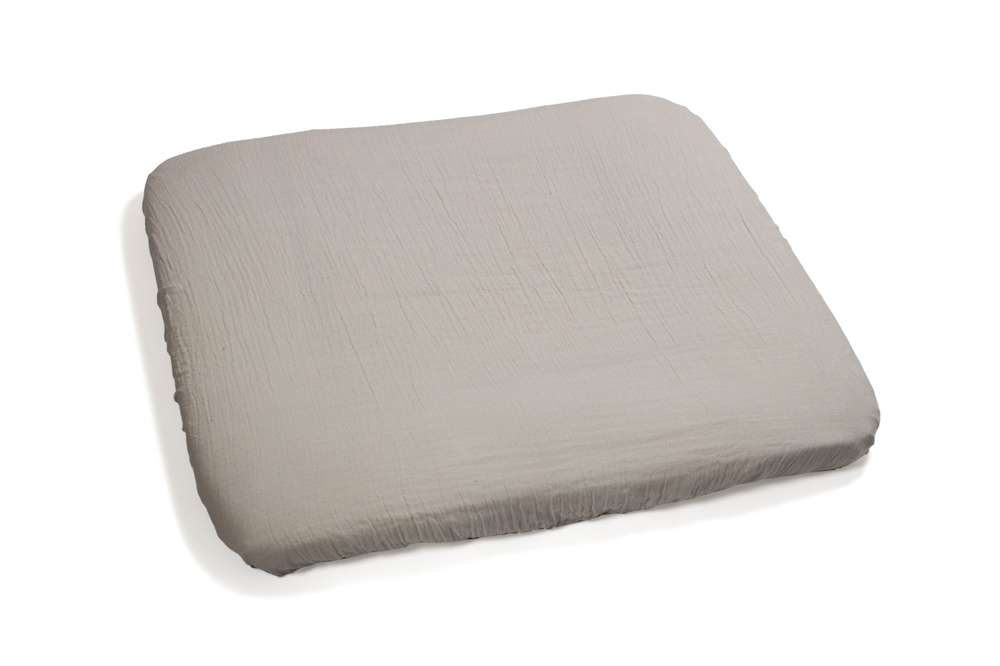 632-603 pic Bear Bezug fuer Wickelauflage ca. 75 x 85 cm, oyster mushroom Musselin