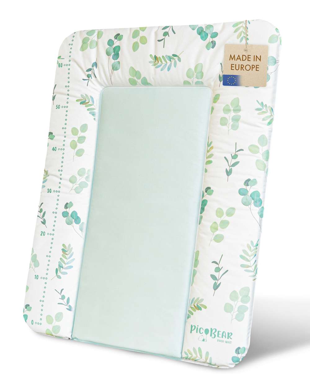 Weiche Wickelauflage HONEY 50 x 70 cm, Blaetter gruen