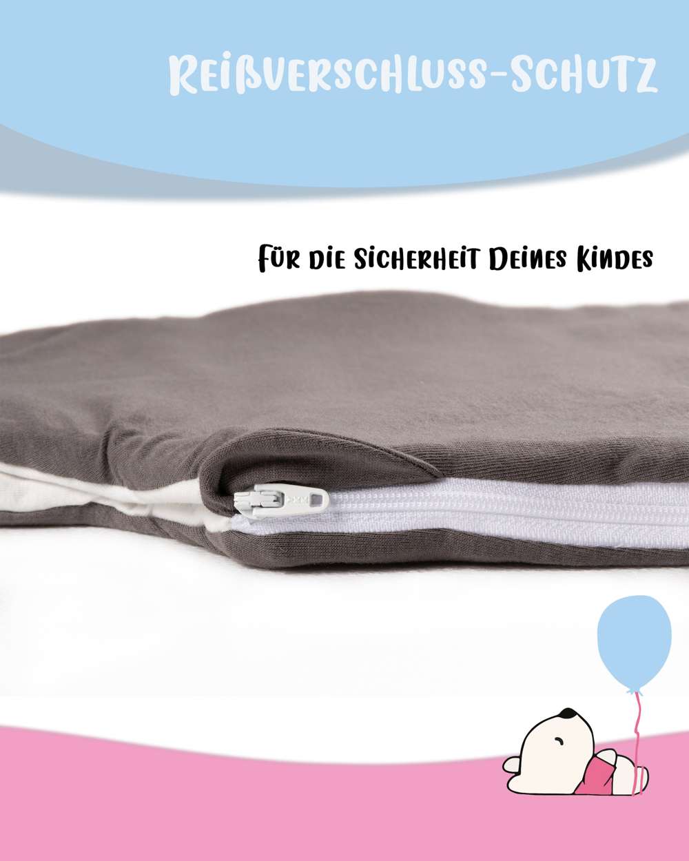 613-115 pic Bear Babyschlafsack mitwachsend - atmungsaktiv, Chamaeleon, 62/68