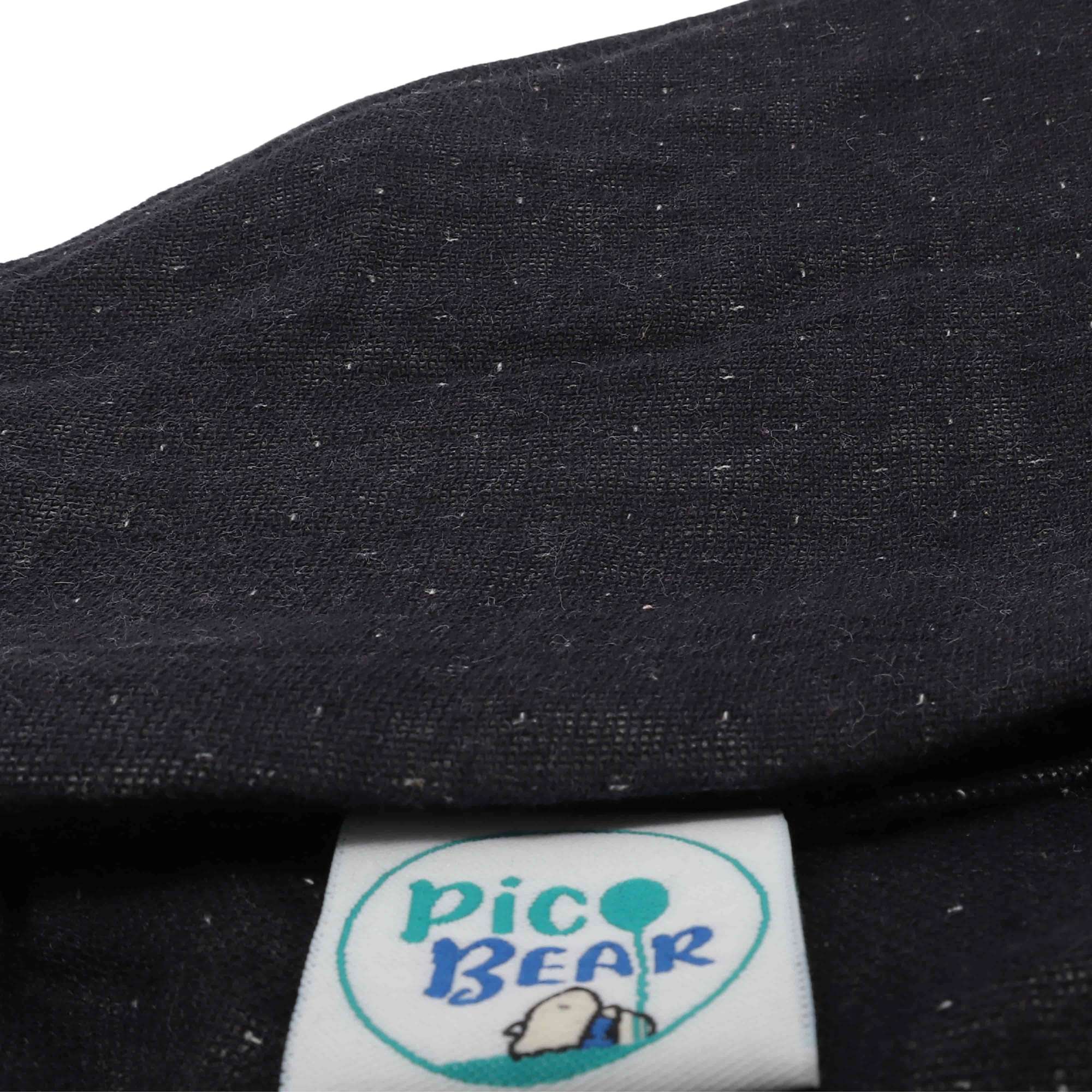 pic Bear Nackenkissen 100 cm x 21cm, ergonomisch - anschmiegsam, anthrazit Musselin
