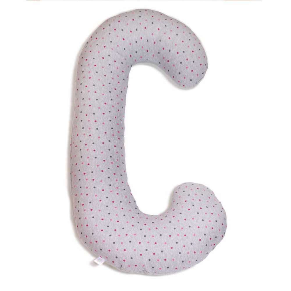 CE-0031 Stillkissen Duo 300 x 30 cm , OEKO-TEX® STANDARD 100 zertifiziert, Grey Dots