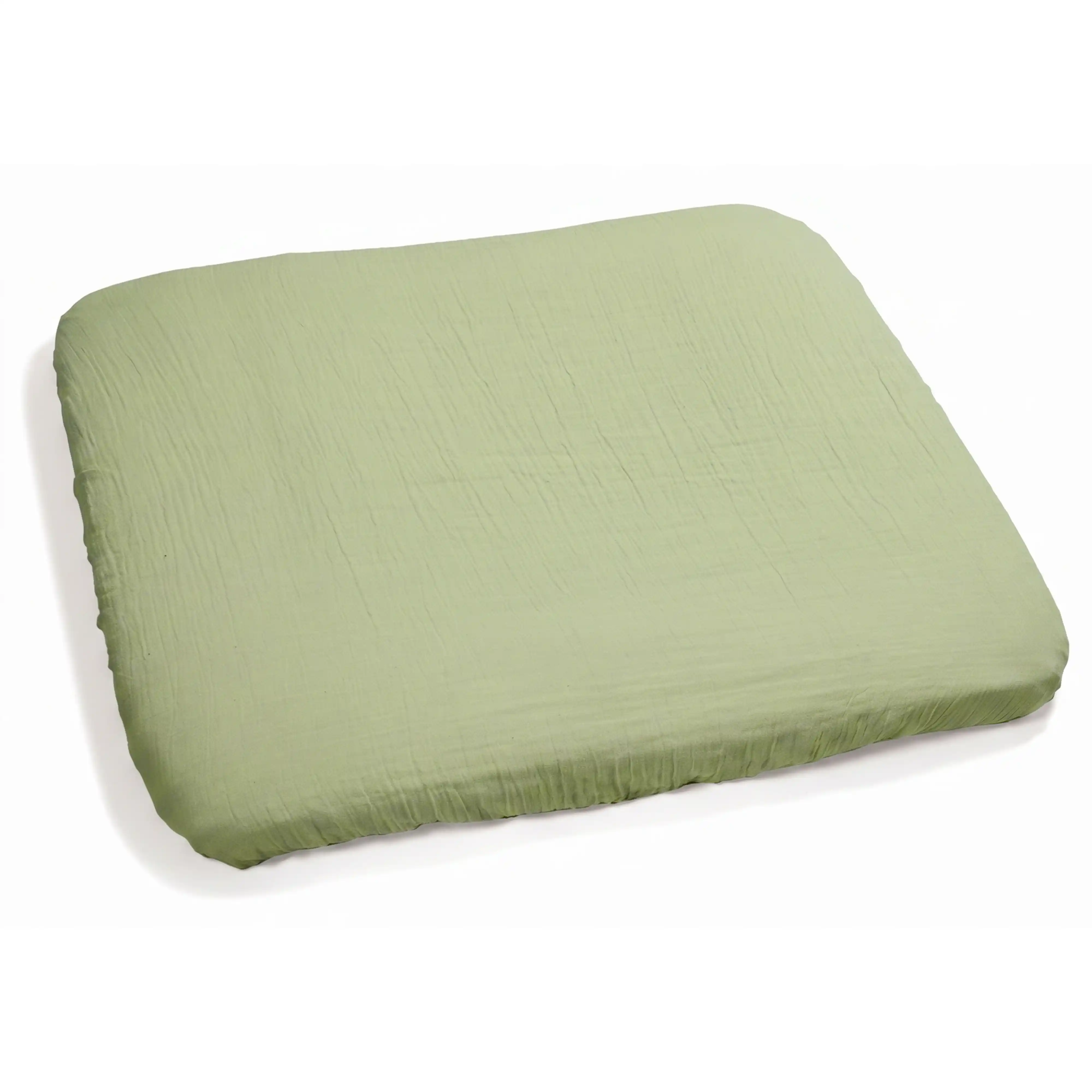 pic Bear Bezug für Wickelauflage ca. 75 x 85 cm, Sage Green Musselin